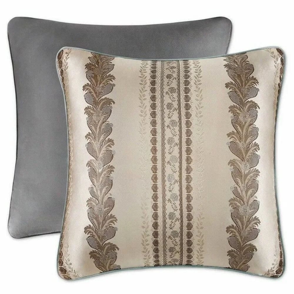 J. Queen Crystal Palace Euro European Shams Set of 2 Taupe Beige Sham
